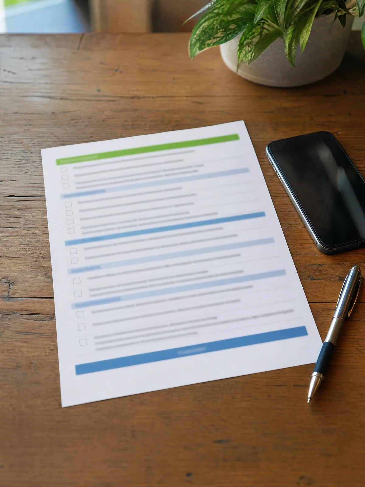 Preview of the printable 360 photo booth event planning checklist