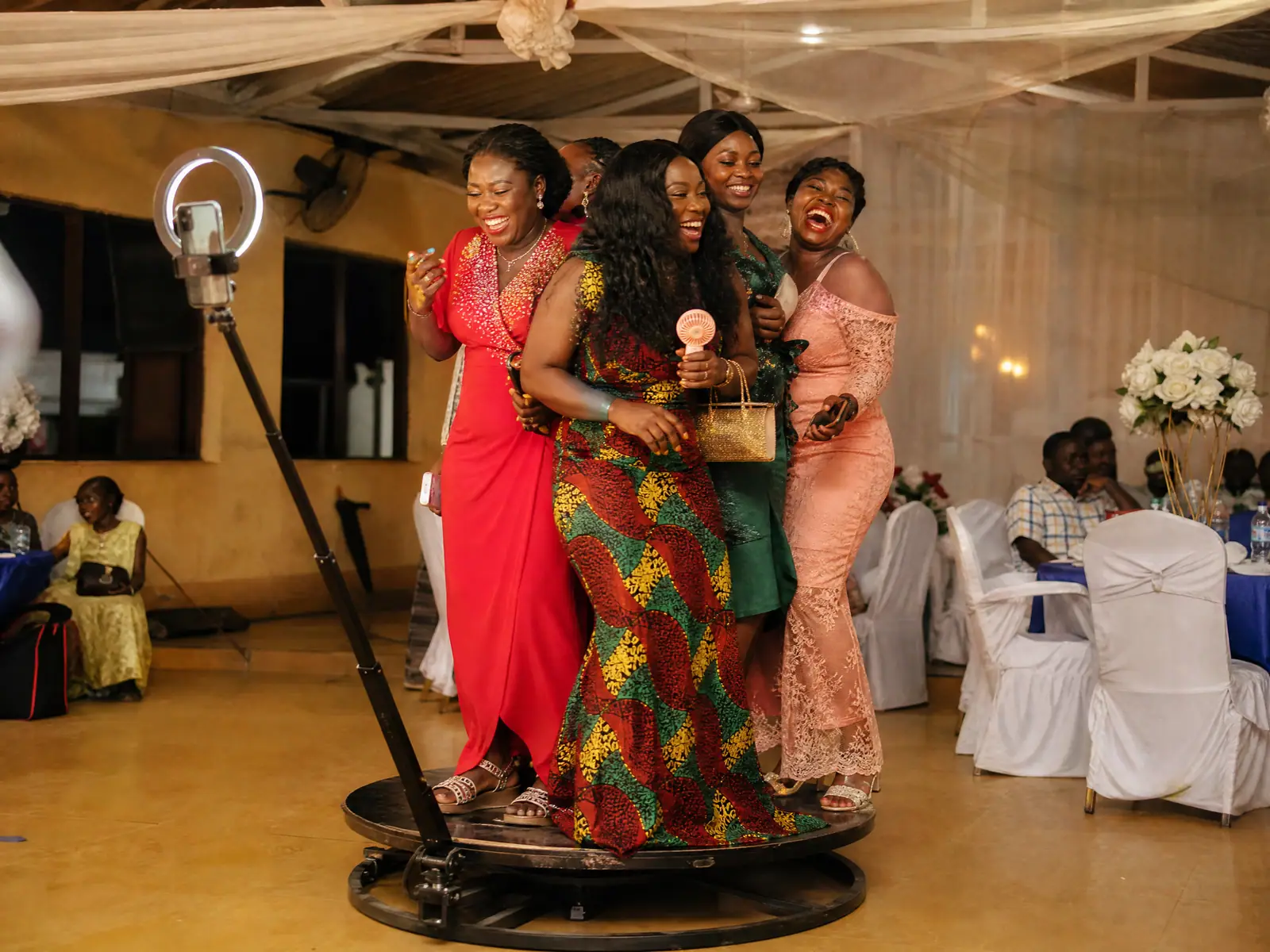 360 photo booth at an event in Freetown